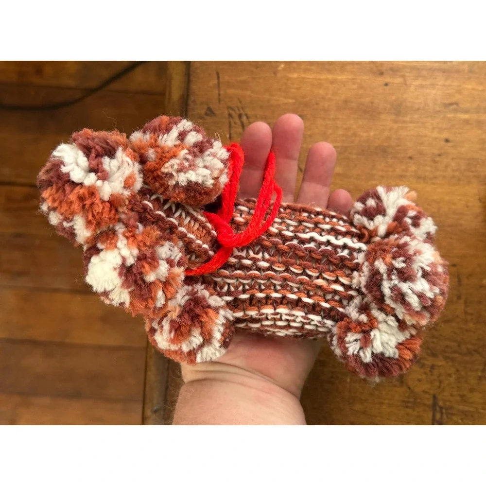 Vintage Brown and White Crocheted Poodle Soap Holder | Kitschy Knitted Dog